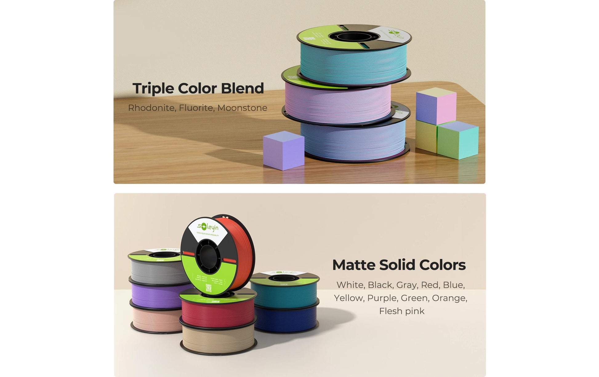 Creality 3D 3D-Drucker-Filament Soleyin Ultra PLA 1,75 mm Schwarz, matt, 1 kg