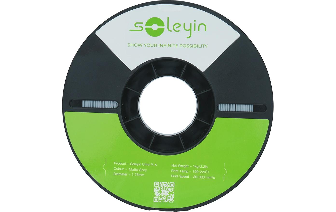 Creality 3D 3D-Drucker-Filament Soleyin Ultra PLA 1,75 mm Grau, matt, 1 kg