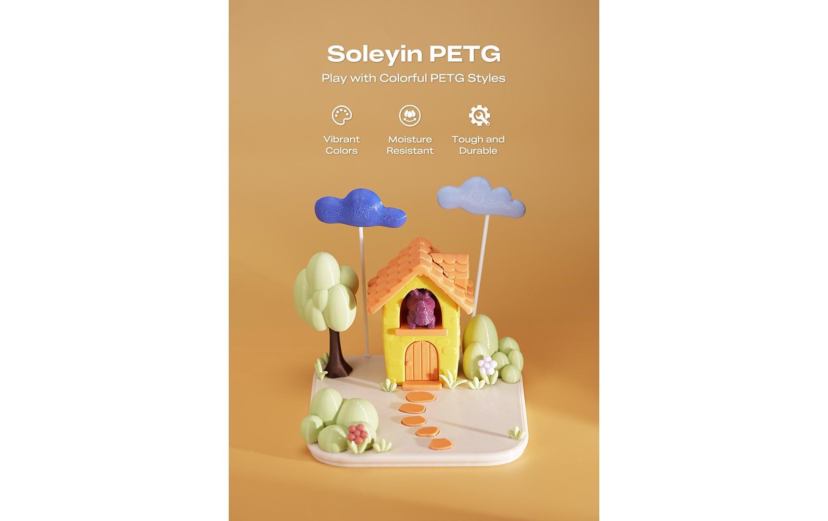Creality 3D 3D-Drucker-Filament Soleyin PETG 1,75 mm Grau, 1 kg