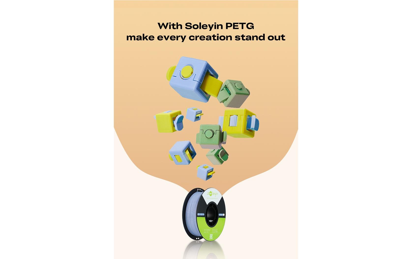 Creality 3D 3D-Drucker-Filament Soleyin PETG 1,75 mm Violett, 1 kg