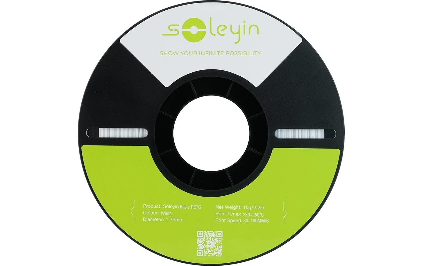 Creality 3D 3D-Drucker-Filament Soleyin PETG 1,75 mm Weiss, 1 kg