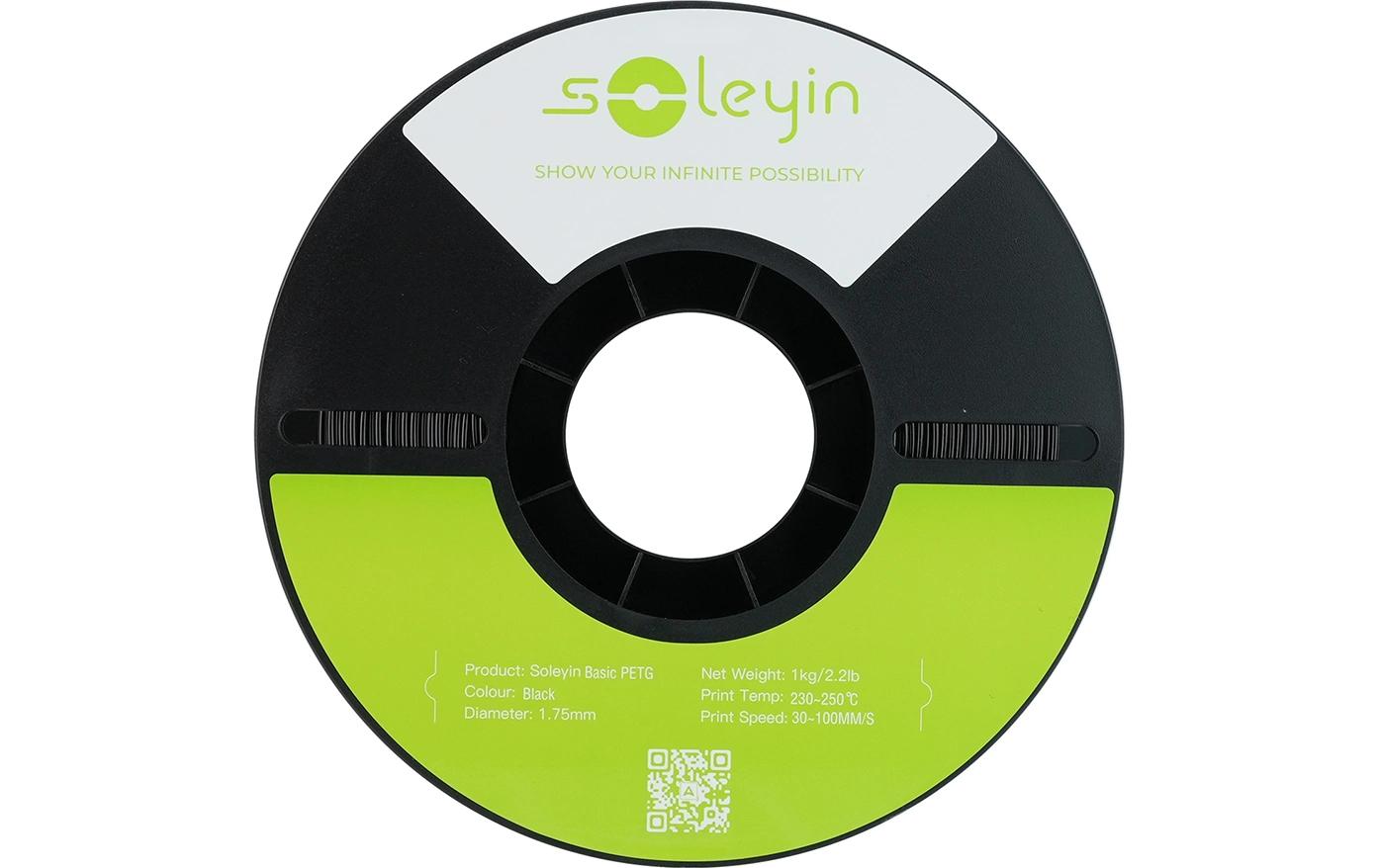 Creality 3D 3D-Drucker-Filament Soleyin PETG 1,75 mm Schwarz, 1 kg