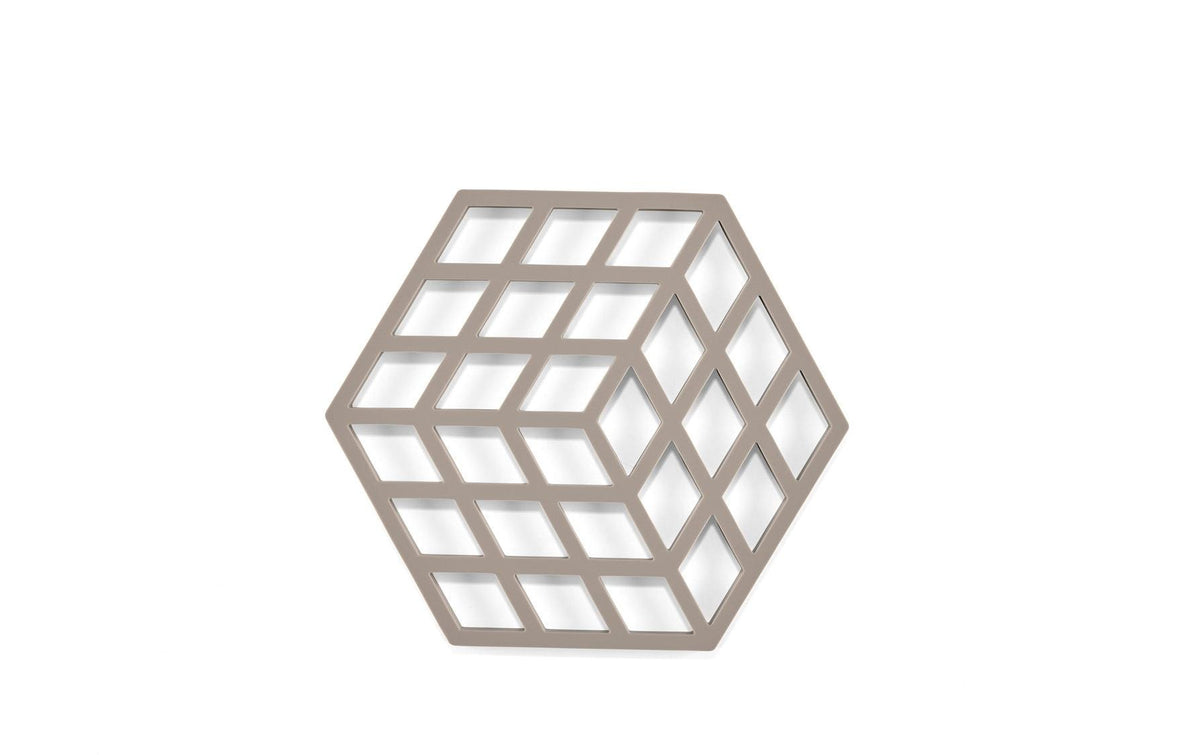 Zone Denmark – Topfuntersetzer 14 × 16 × 0,9 cm, Silikon, Taupe, für Pfanne