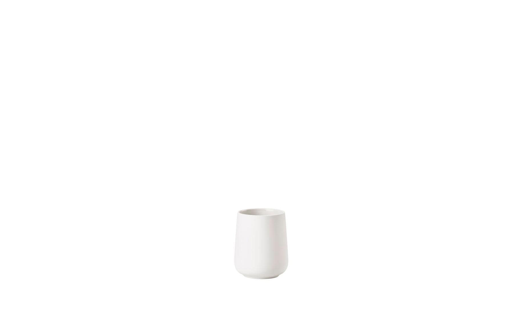 Zone Denmark Zahnputzbecher Nova One – Ø8 cm×10 cm, Steingut, Weiss