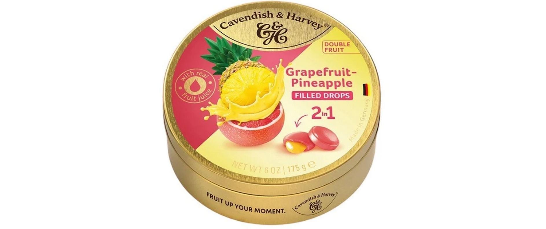 Cavendish & Harvey Lutschbonbons – Grapefruit- & Ananasfüllung – 175 g