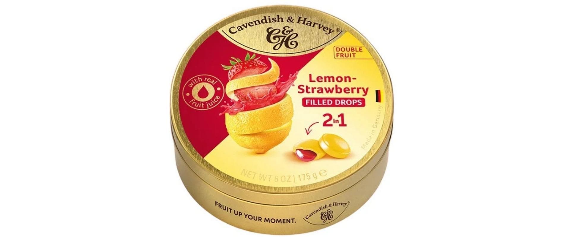 Cavendish & Harvey Lutschbonbons – Zitrone & Erdbeere, gefüllt – 175 g