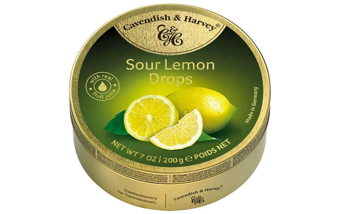 Cavendish & harvey Lutschbonbons Zitrone, sauer, vegan, 200 g
