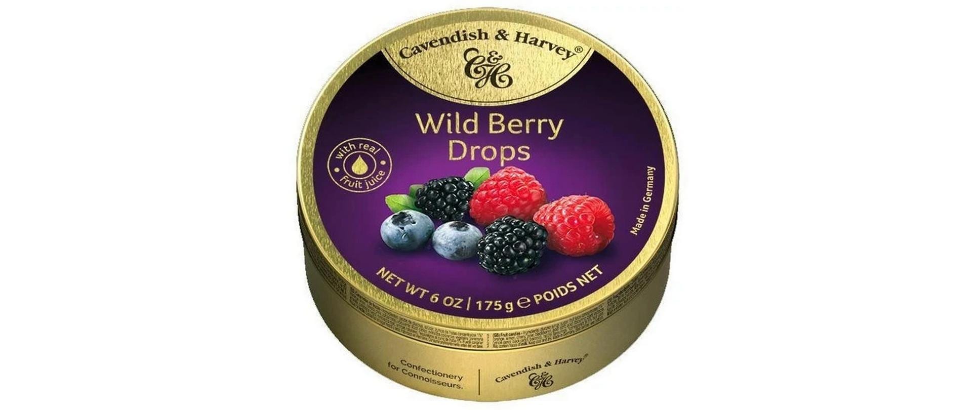 Cavendish & Harvey Zuckerfreie Waldbeere Lutschbonbons – 175 g
