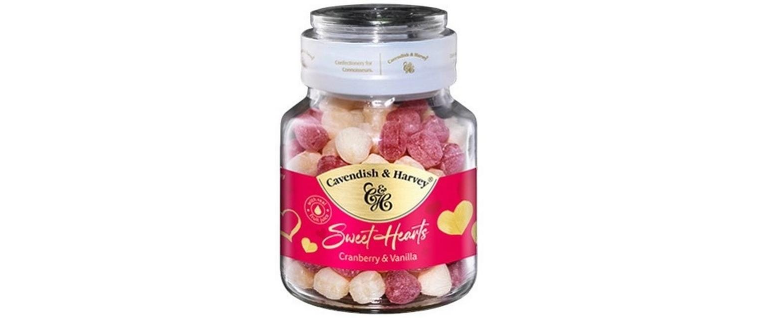 Cavendish & Harvey Sweet Hearts Lutschbonbons – Cranberry & Vanille – 350 g