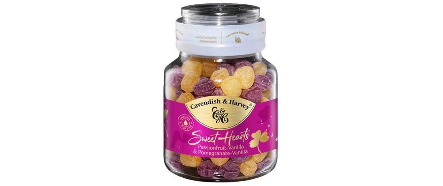 Cavendish & Harvey Sweet Hearts Lutschbonbons – Passionsfrucht & Vanille – 350 g