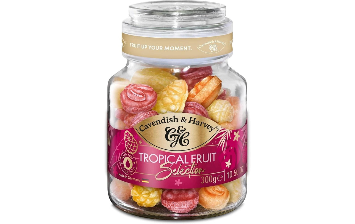 Cavendish & harvey Tropical Selection Lutschbonbons – Tropische Früchte, glutenfrei, vegan – 300 g