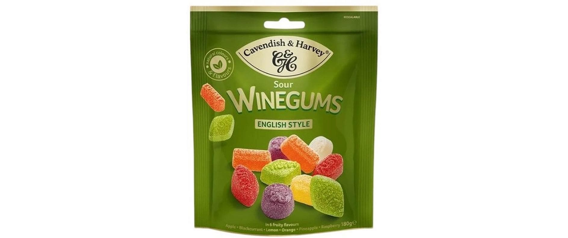 Cavendish & Harvey Winegums English Style – Sauer, Glutenfrei – 200 g