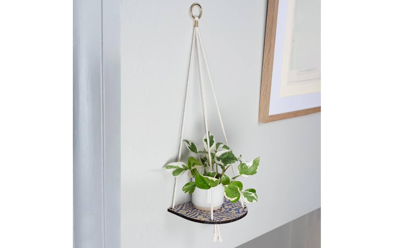 Gorilla Gardening Hängendes Pflanzenregal – 15 × 50 × 15 cm – Metall, weiss