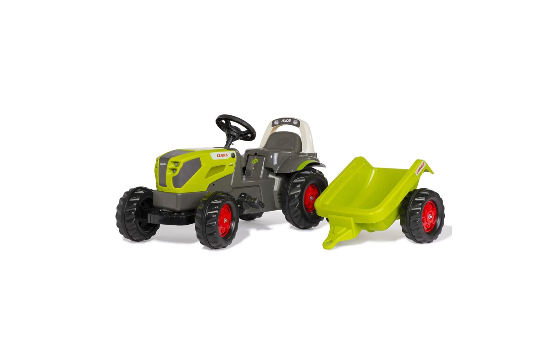 Rolly Toys Axos 240 Traktor mit Anhänger – Anhänger, Anhängerkupplung – 47 × 52 × 134 cm – ab 2,5 J.