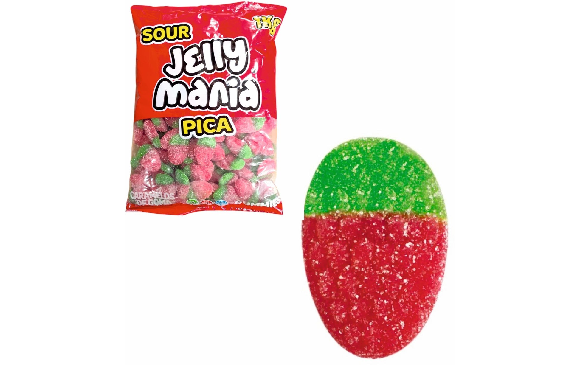 Jake Jellymania Fruchtgummi – Erdbeere, Sauer – 1 kg