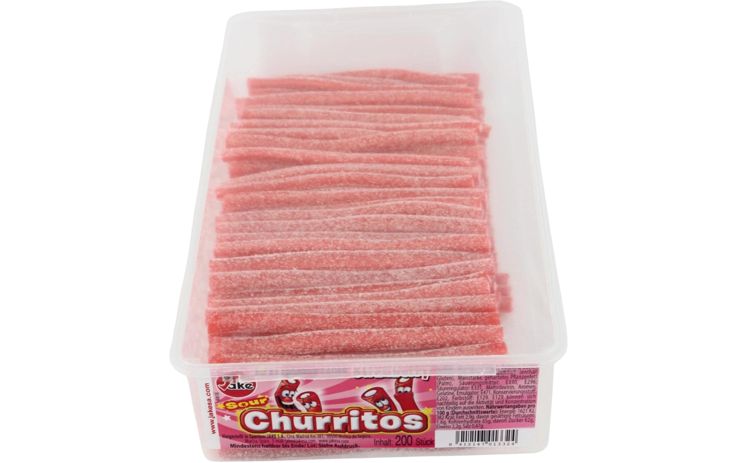 Jake Churritos Gummibonbons – Erdbeere, Sauer – 1,4 kg