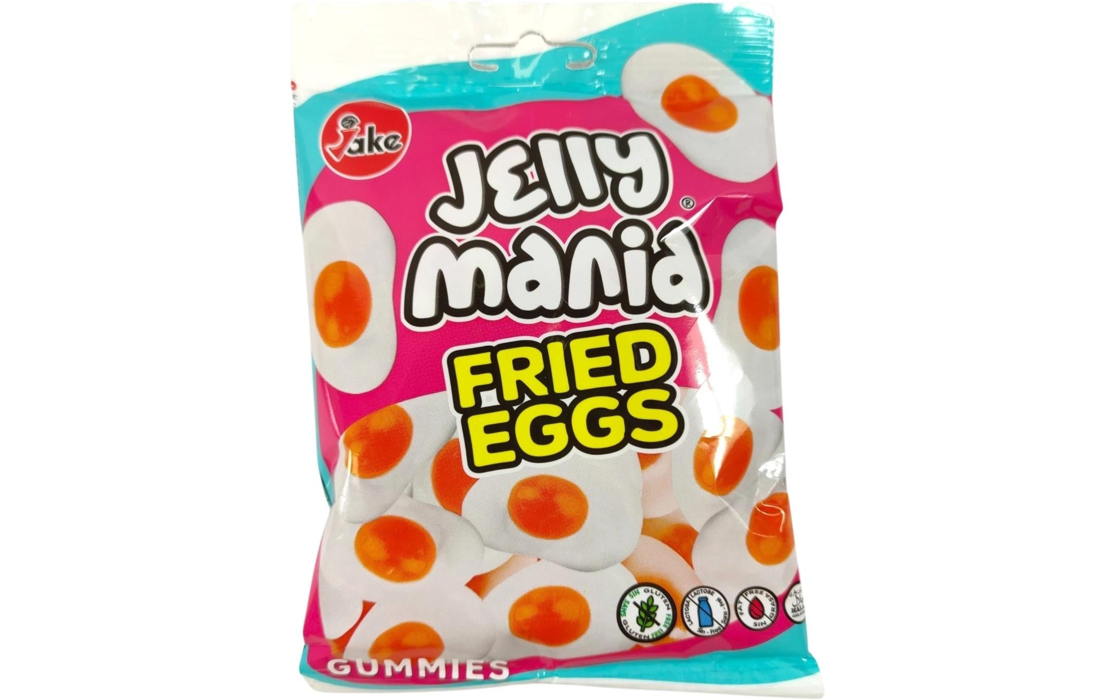 Jake Jellymania Gummibonbons – Spiegeleier, glutenfrei – 100 g