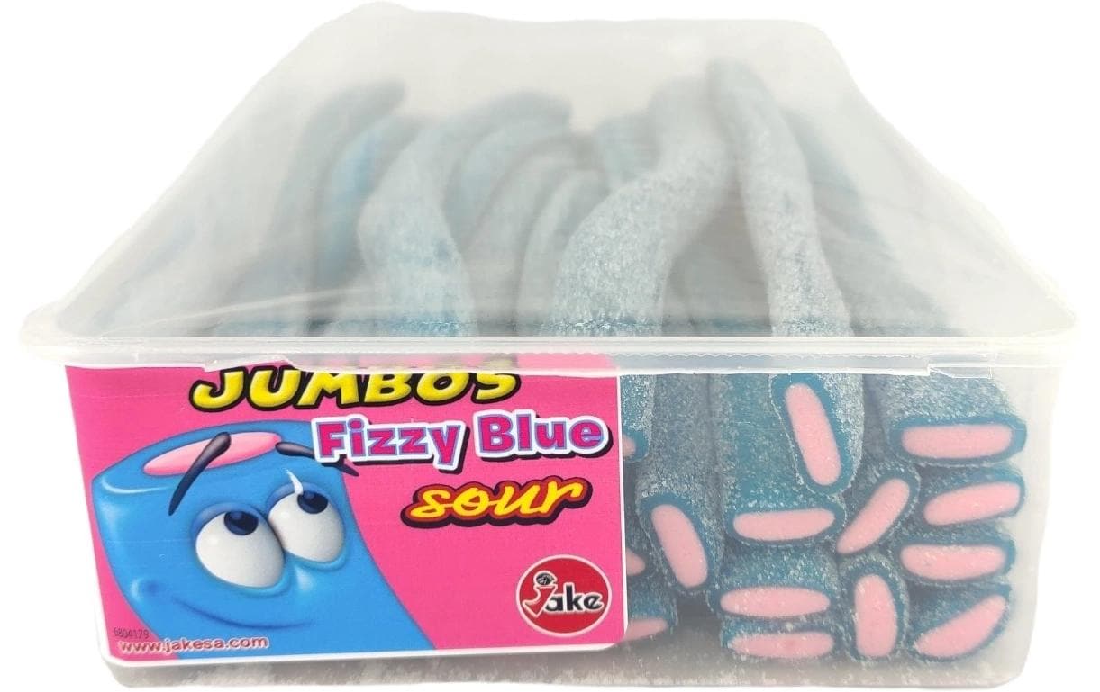 Jake Jumbos Fizzy Gummibonbons – Blue Sour – 30 Stück, 1,65 kg