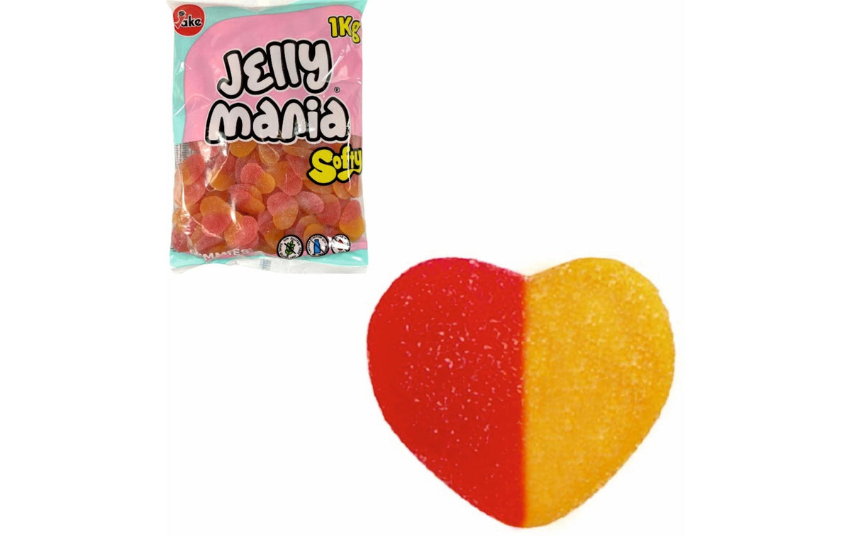 Jake Jellymania Gummibonbons – Pfirsichherzen – 1 kg