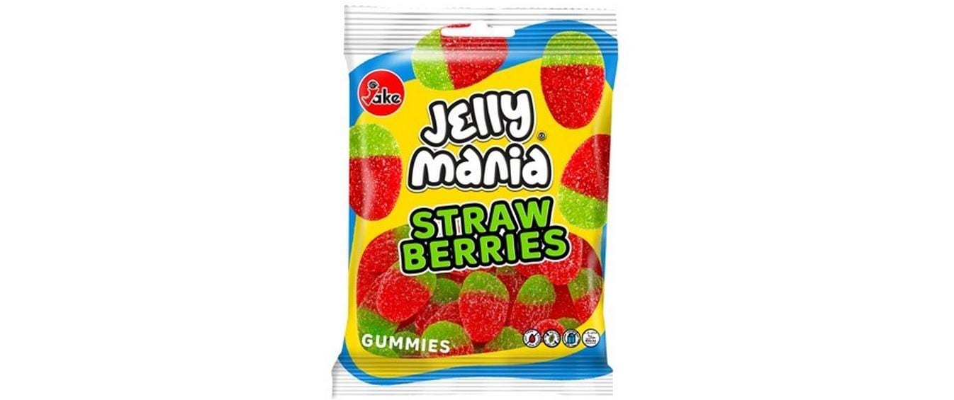 Jake Jellymania Gummibonbons – Erdbeere, Sauer, Glutenfrei – 100 g