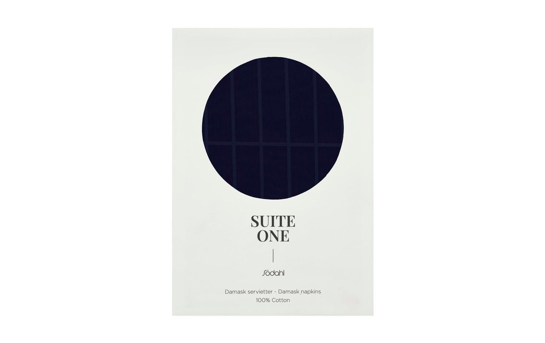Södahl Stoffserviette Essence Dunkelblau – 45 × 45 cm, Baumwolle – 4er-Set