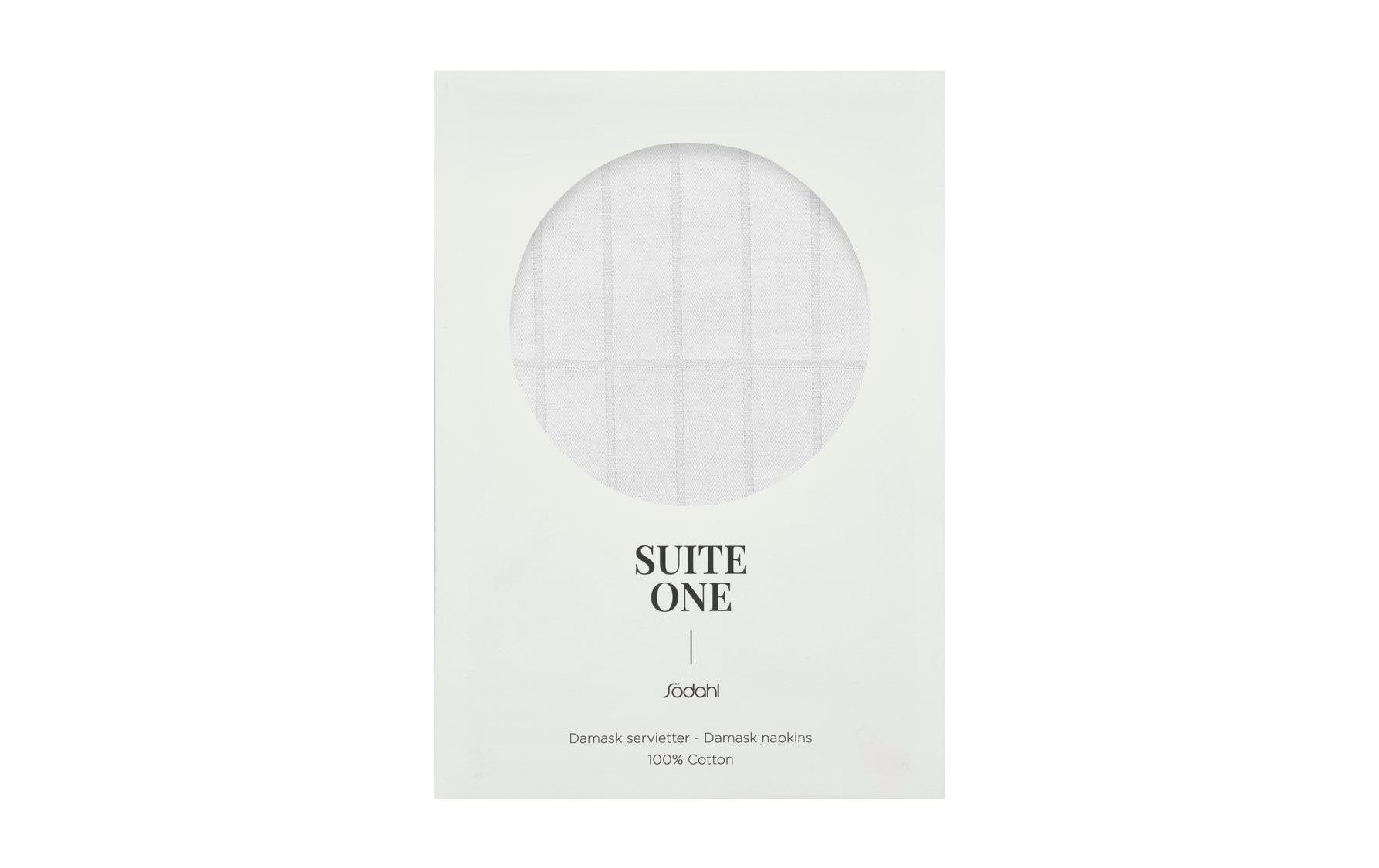 Södahl Stoffserviette Essence – weiss – 45 × 45 cm, Baumwolle – 4er-Set