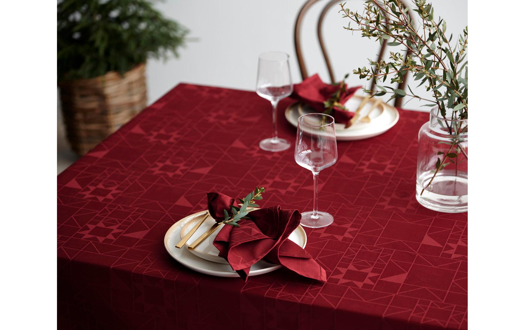 Södahl Stoffserviette – Rot – 45 × 45 cm, Baumwolle – 4er-Set