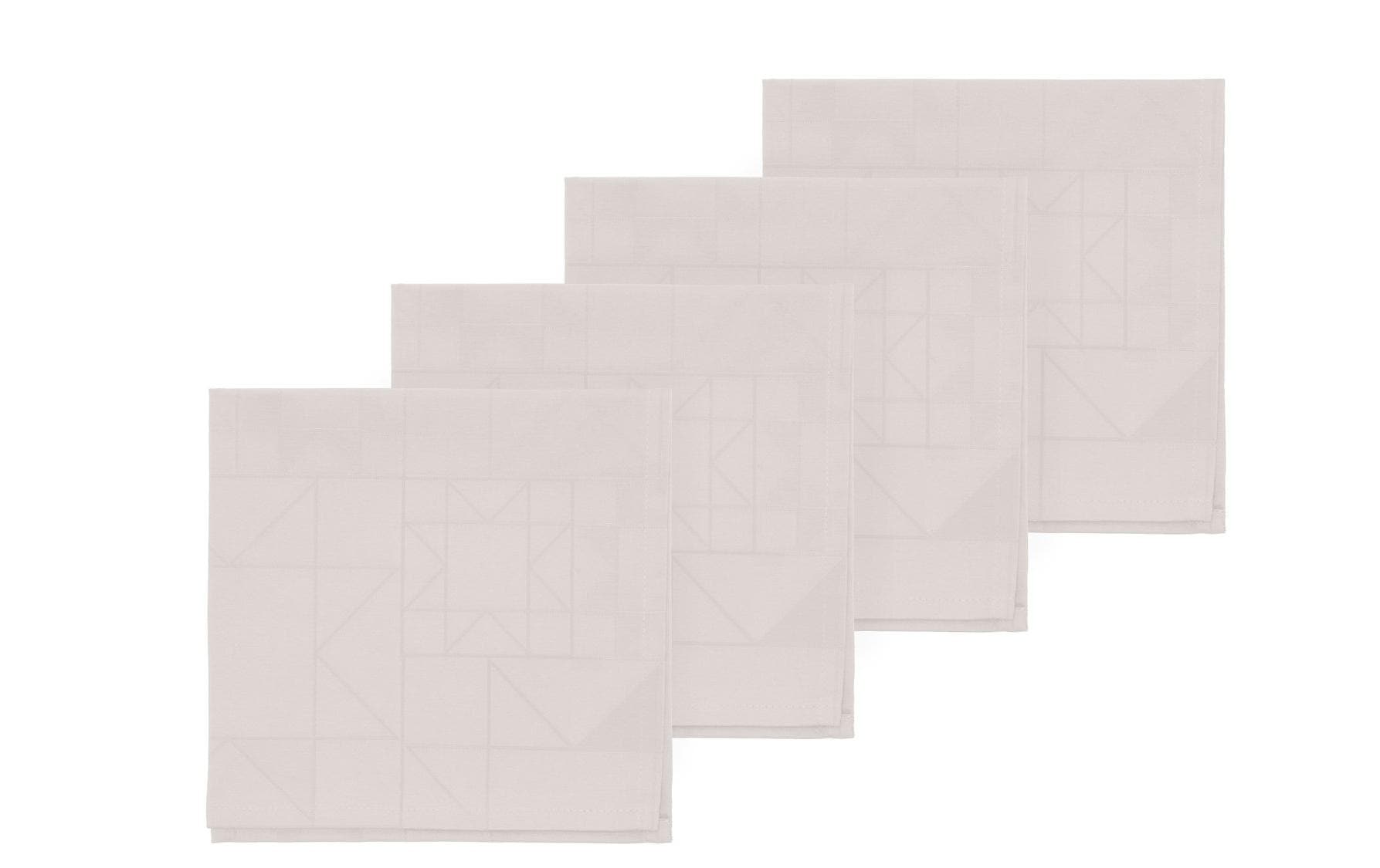 Södahl Stoffserviette – Grau – 45 × 45 cm, Baumwolle – 4er-Set