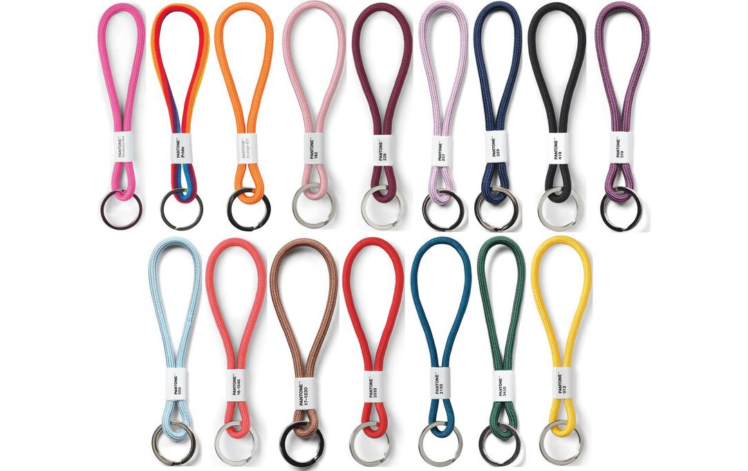 Pantone by copenhagen design Schlüsselanhänger kurz – Metall/Nylon, Schwarz