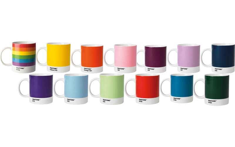 Pantone by copenhagen design Kaffeebecher – 375 ml, Ø 8,5 cm, Porzellan, Gelb, spülmaschinenfest