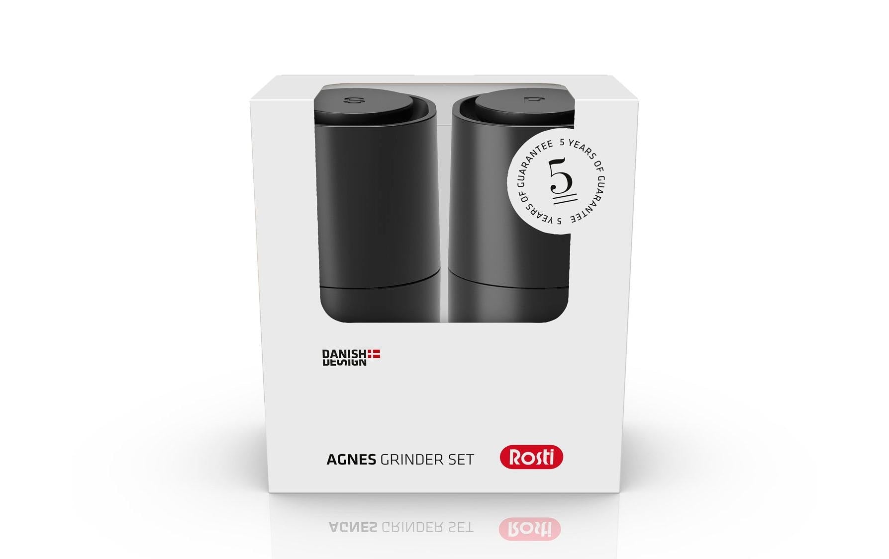 Rosti Agnes – Salz-/Pfeffermühle 10 cm, Kunststoff (ABS), schwarz, 2-teilig