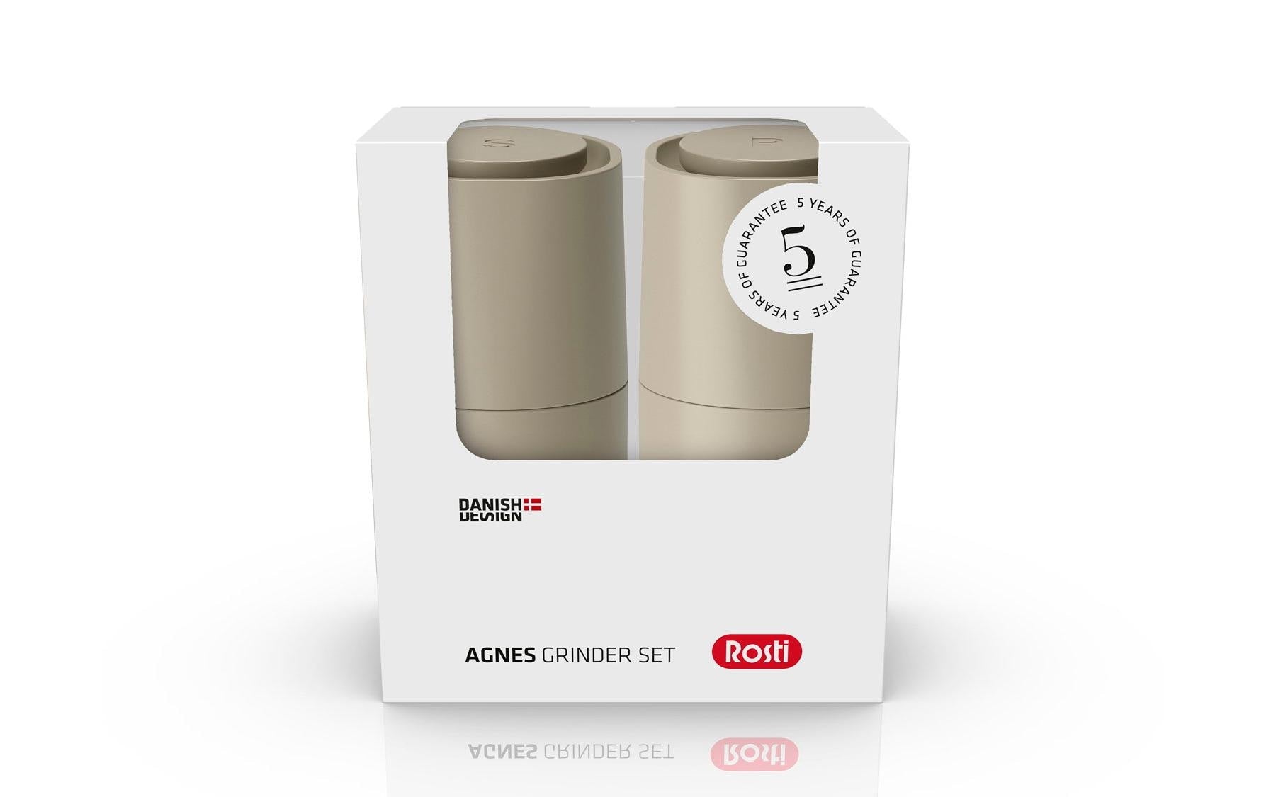 Rosti Agnes – Salz-/Pfeffermühle 10 cm, Kunststoff (ABS), Braun, 2er-Set