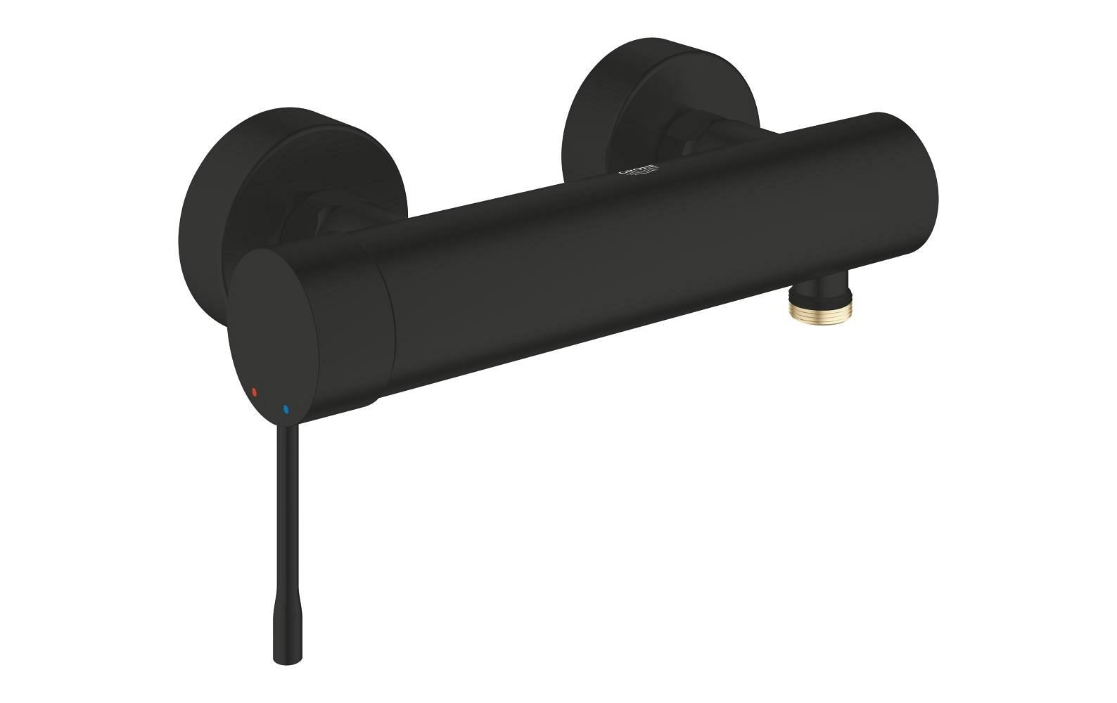 Grohe Essence Badebatterie – Einhebelmischer, Messing, Aufputz, Schwarz