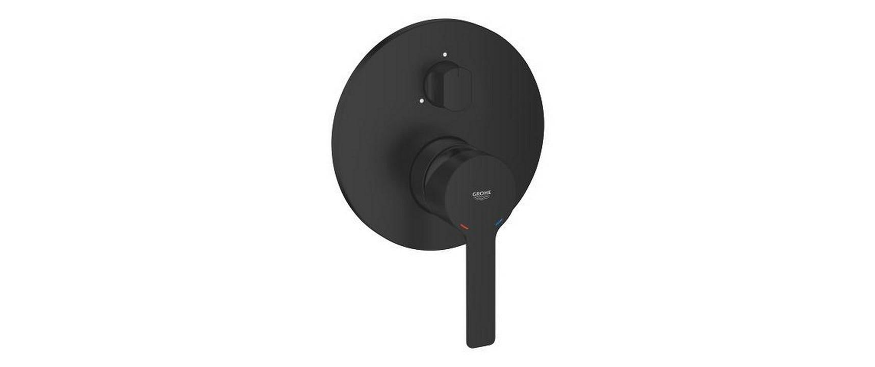 Grohe Badebatterie (Unterputz) Lineare – Metall, Schwarz