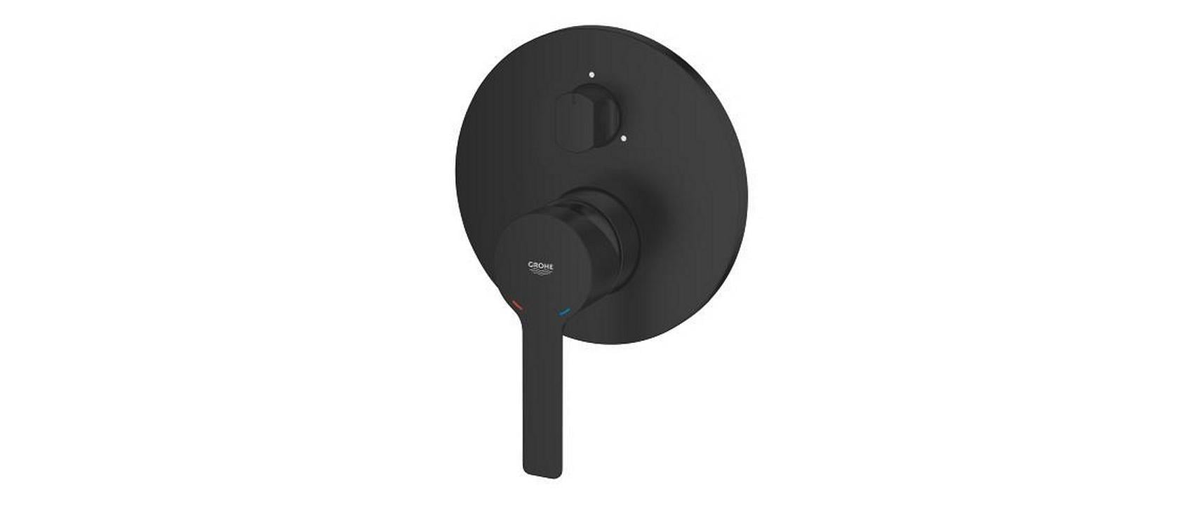 Grohe Badebatterie (Unterputz) Lineare – Metall, Schwarz