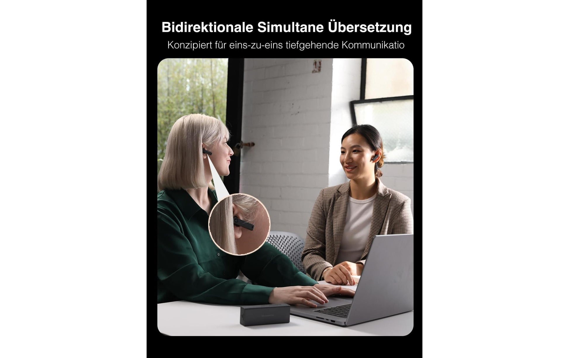 Timekettle X1 Meeting – Audio-Bridge, Schwarz