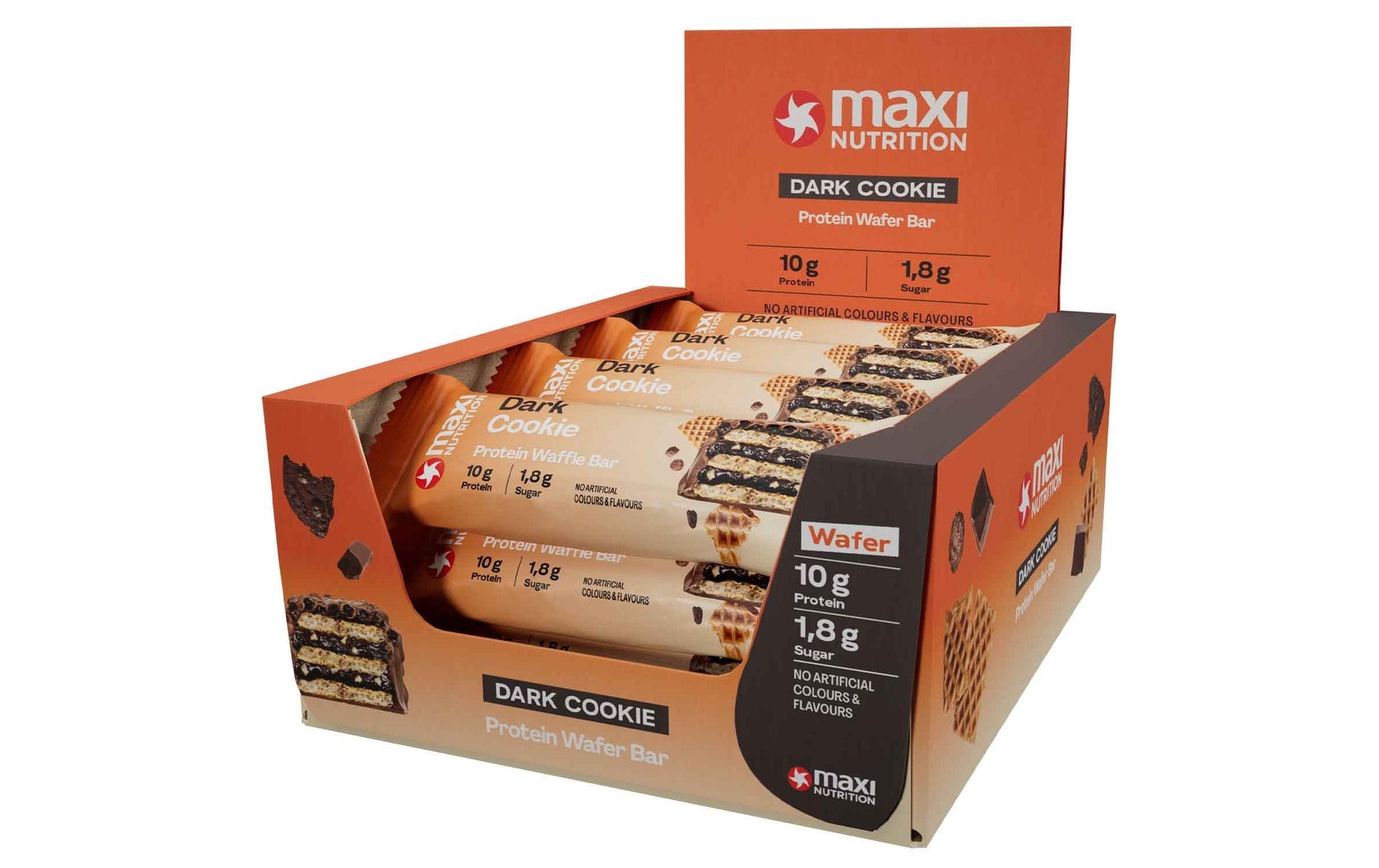 Maxi Nutrition Protein Waffel – Dark Cookie – 12 × 39 g