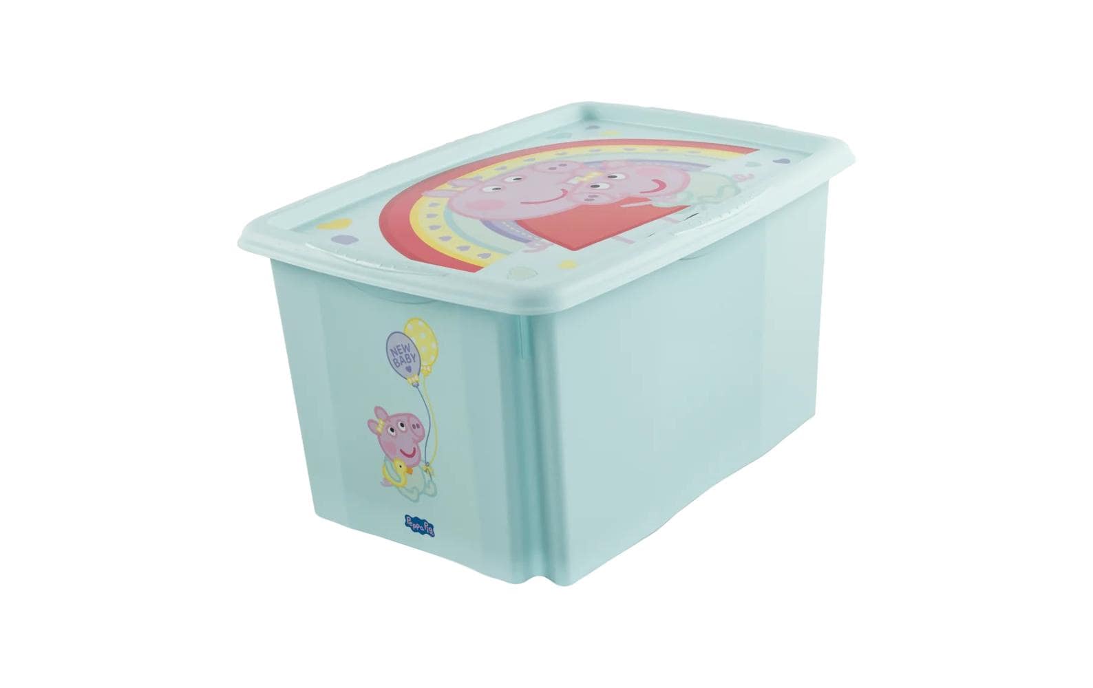 keeeper Aufbewahrungsbox 45 l (mit Deckel) – Polypropylen – Blau/Türkis – 400 × 300 × 555 mm