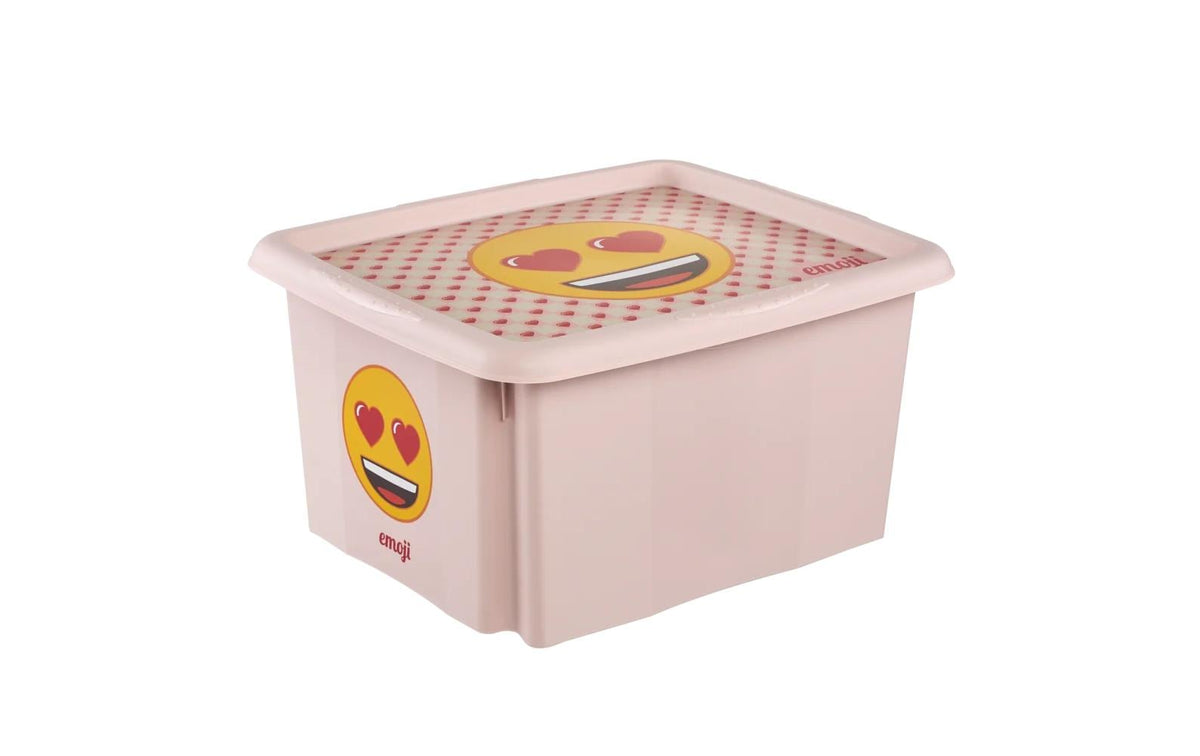 keeeper Aufbewahrungsbox 30 l (mit Deckel) – Polypropylen – Rosa – 350 × 270 × 450 mm