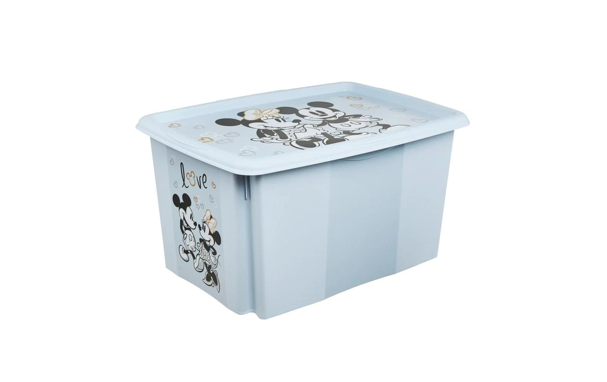 keeeper Aufbewahrungsbox 45 l (mit Deckel) – Polypropylen – Blau – 400 × 300 × 555 mm