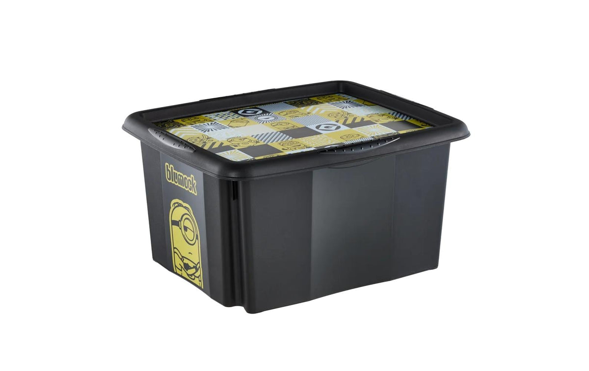 keeeper Aufbewahrungsbox 24 l (mit Deckel) – Polypropylen – Schwarz – 355 × 225 × 425 mm