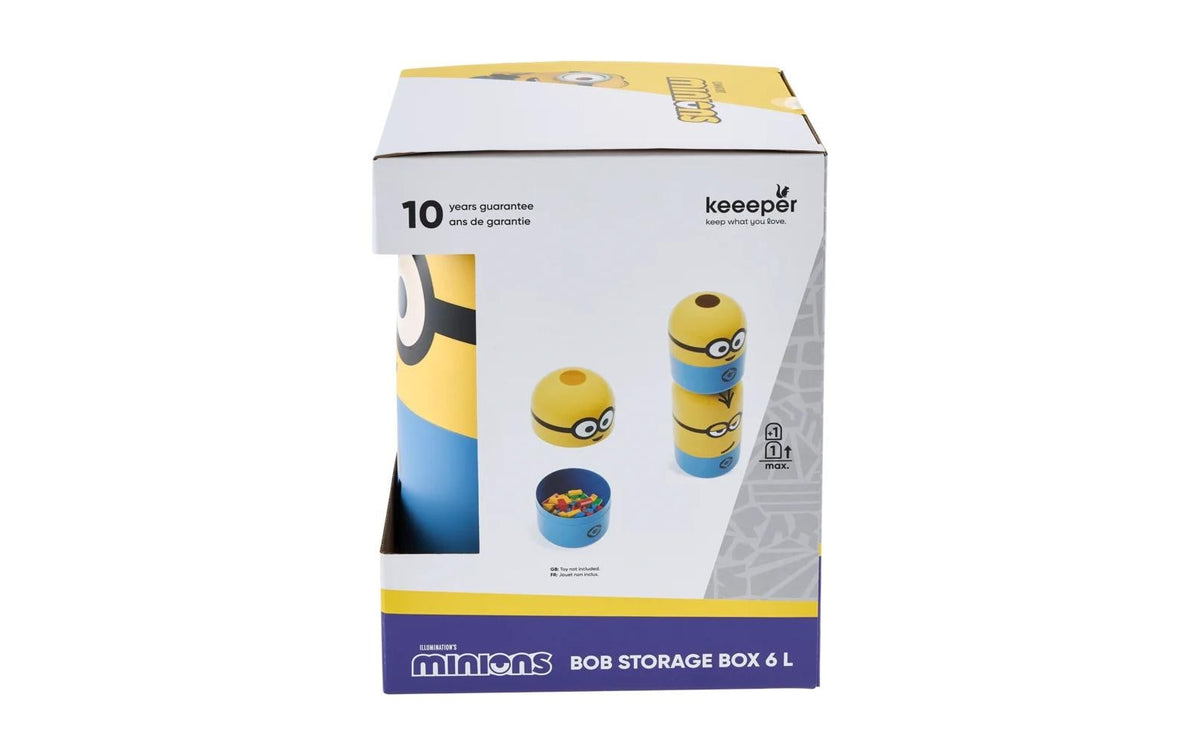 keeeper Minions Bob Aufbewahrungsbox 6 l – Kunststoff – Blau/Gelb – Ø 200 × 255 mm