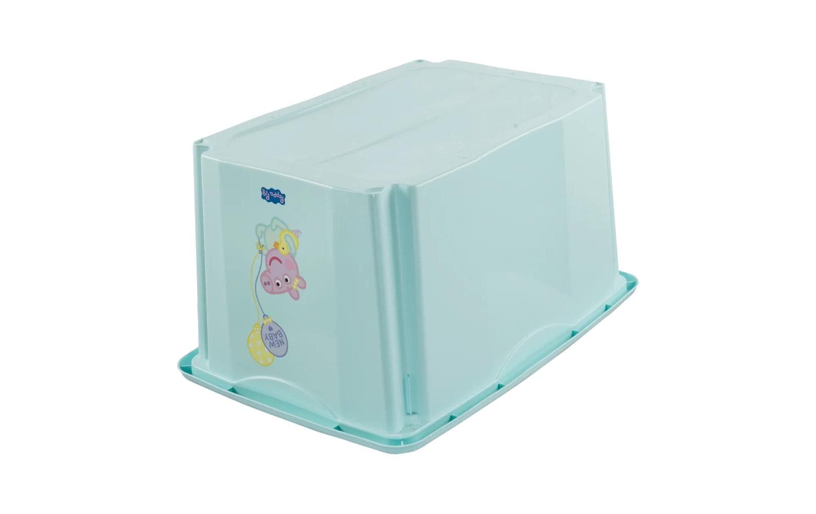 keeeper Aufbewahrungsbox 45 l (mit Deckel) – Polypropylen – Blau/Türkis – 400 × 300 × 555 mm