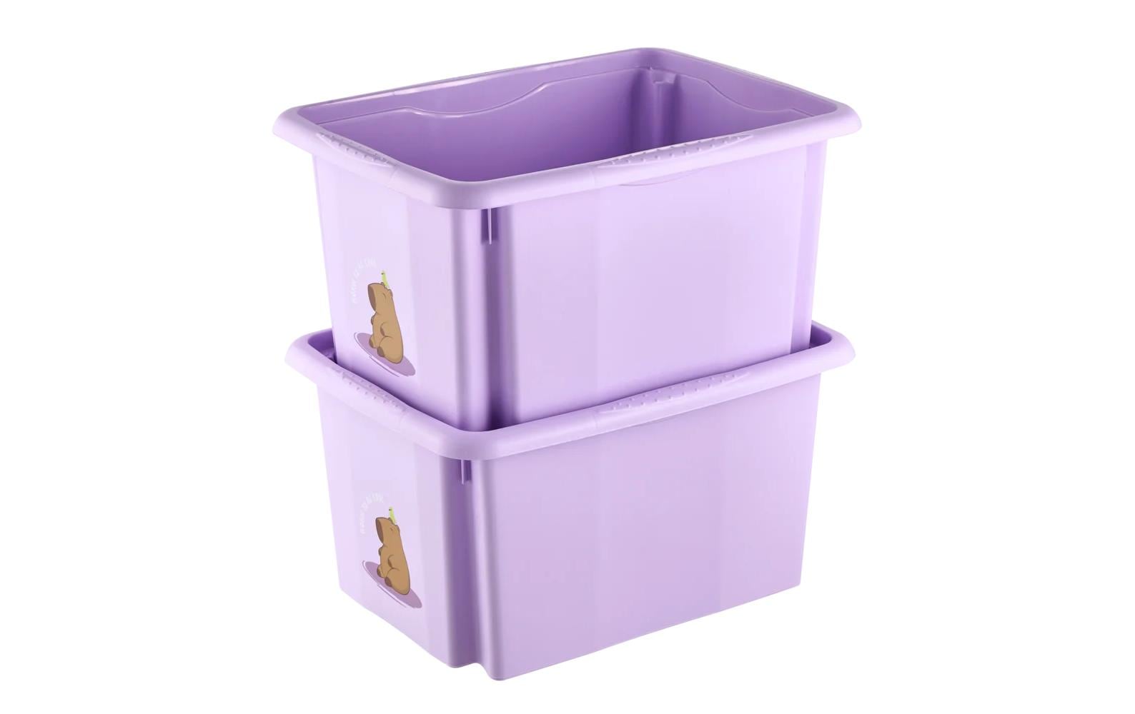 keeeper Aufbewahrungsbox 15 l (mit Deckel) – Polypropylen – Violett – 380 × 205 × 295 mm