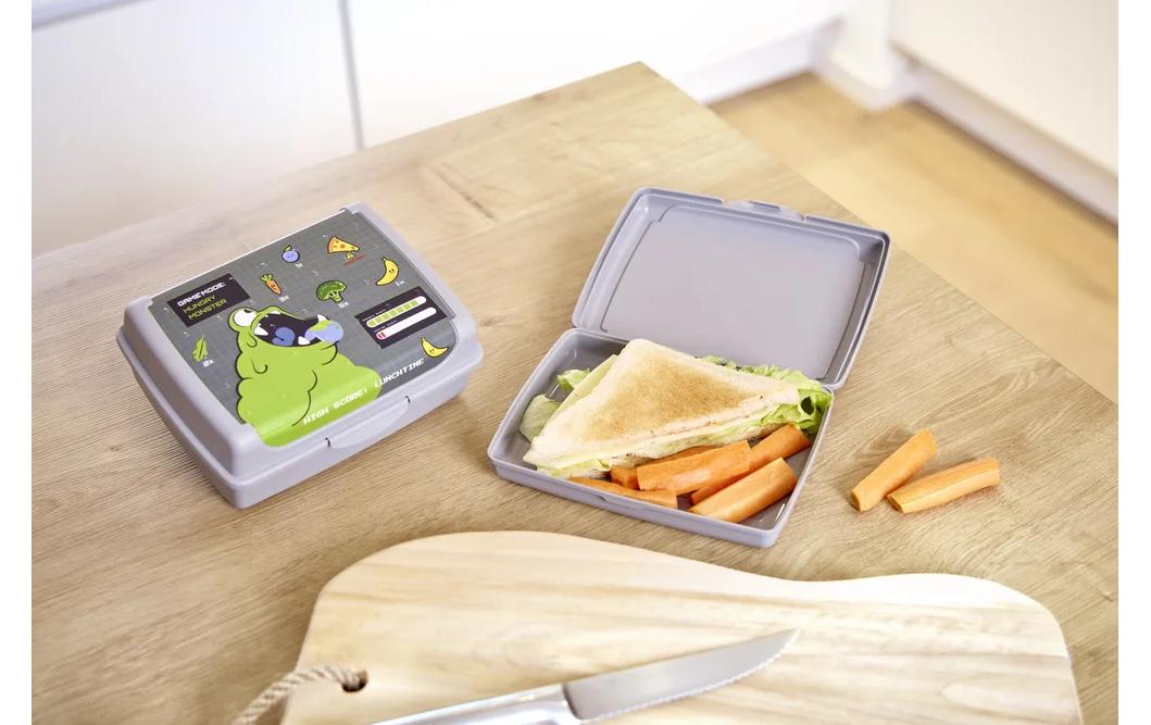 keeeper Lunchbox 500 ml, 13 × 17 × 3,5 cm, Polypropylen (PP), grau, für Kinder