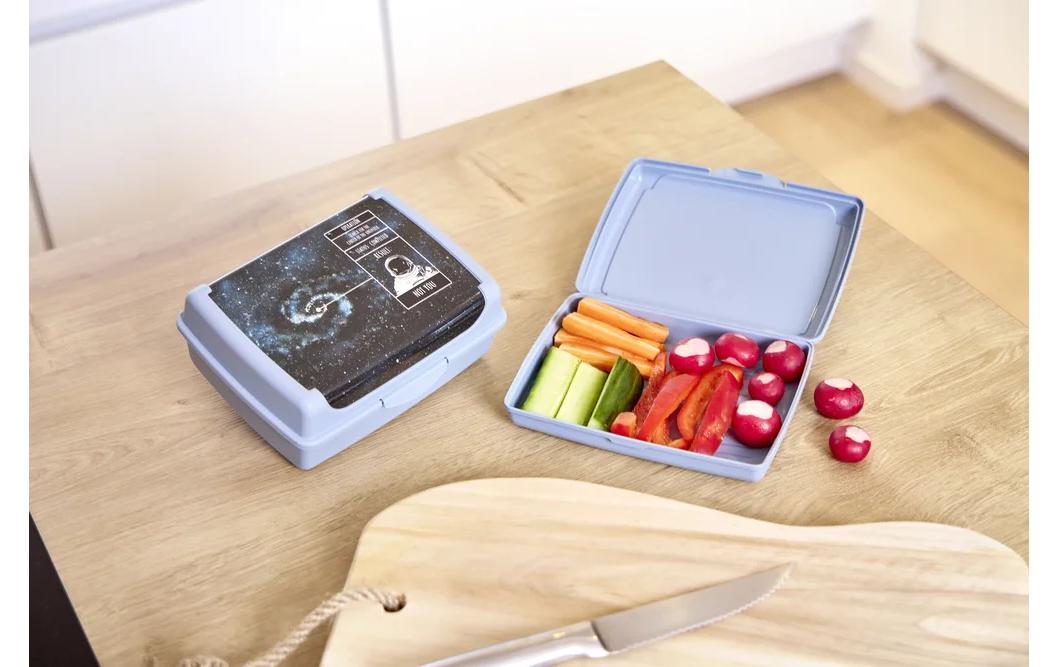 keeeper Carla Cosmos – Lunchbox 500 ml, 13 × 17 × 3,5 cm, Polypropylen (PP), dunkelblau, BPA-frei