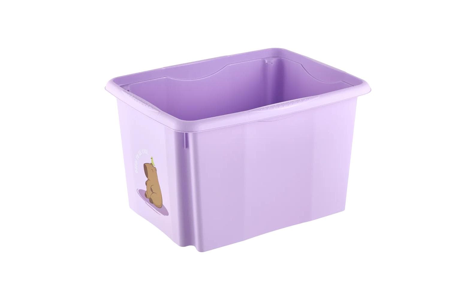 keeeper Aufbewahrungsbox 30 l (mit Deckel) – Polypropylen – Violett – 350 × 270 × 450 mm