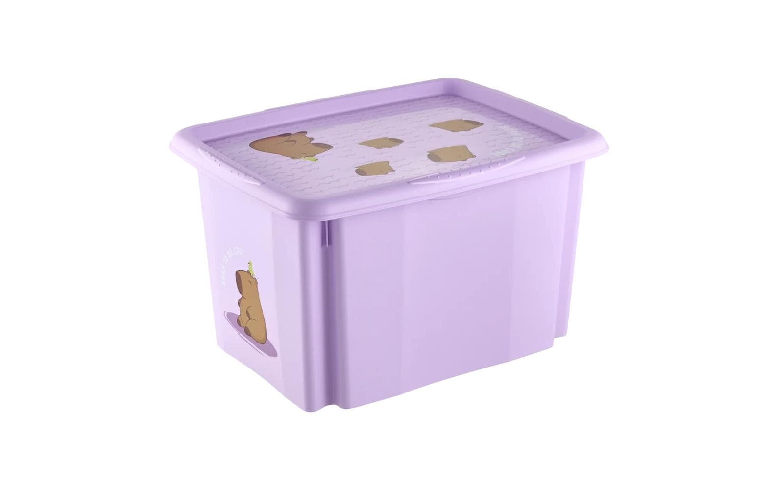 keeeper Aufbewahrungsbox 30 l (mit Deckel) – Polypropylen – Violett – 350 × 270 × 450 mm