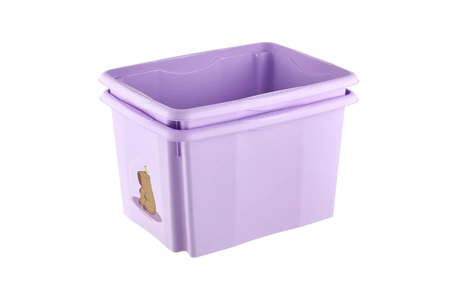 keeeper Aufbewahrungsbox 30 l (mit Deckel) – Polypropylen – Violett – 350 × 270 × 450 mm