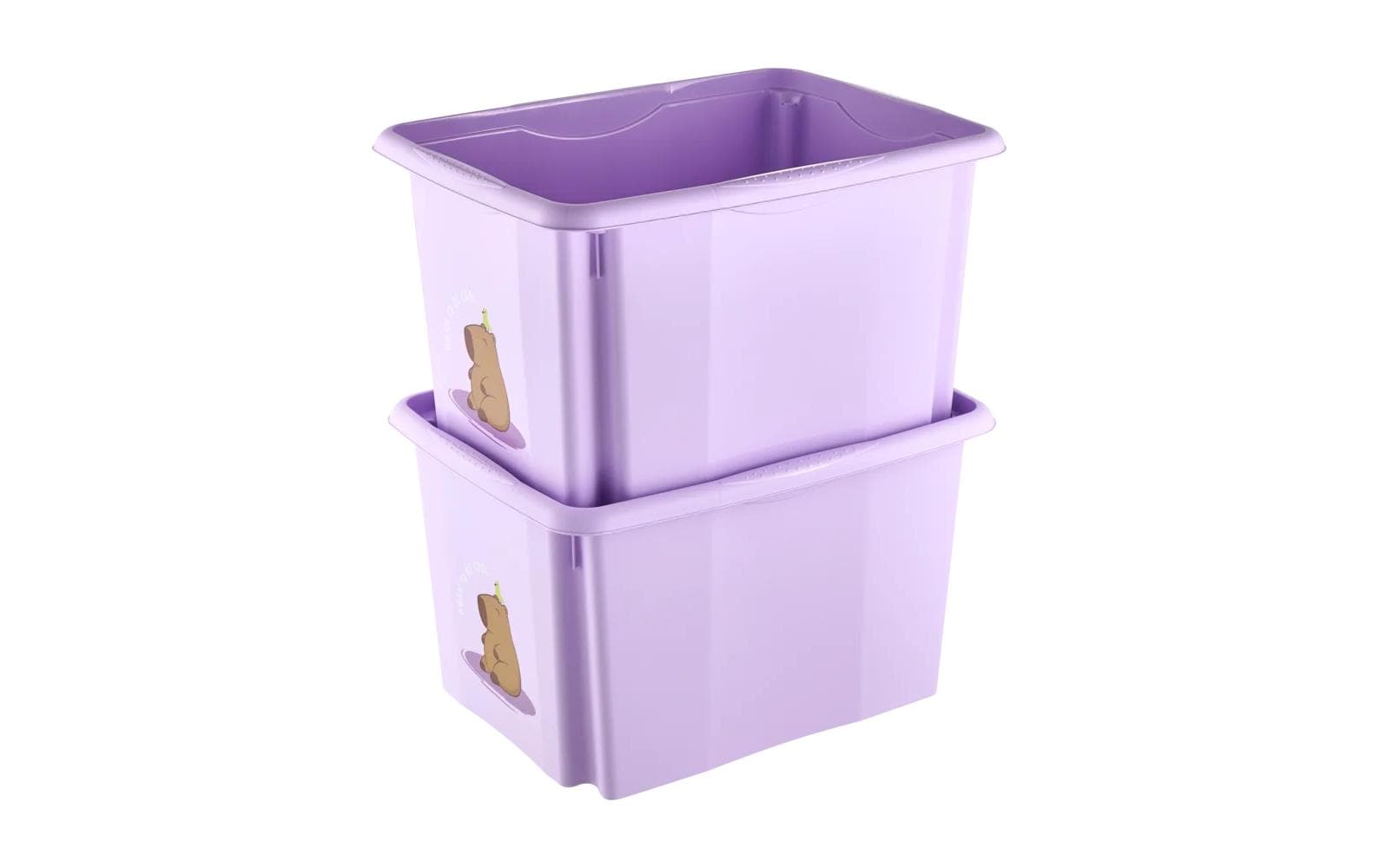 keeeper Aufbewahrungsbox 30 l (mit Deckel) – Polypropylen – Violett – 350 × 270 × 450 mm